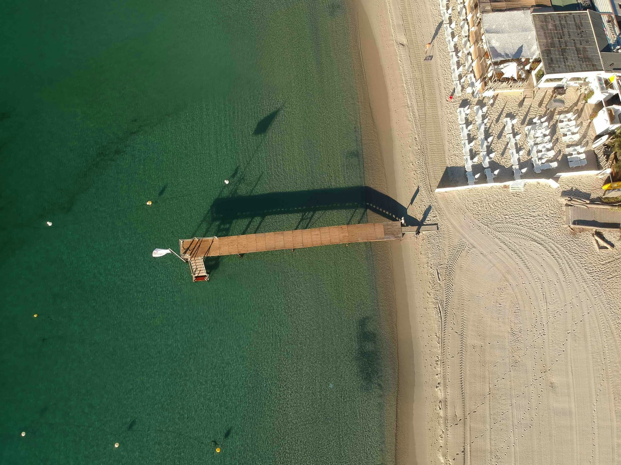 Une plage de Ramatuelle vue du ciel